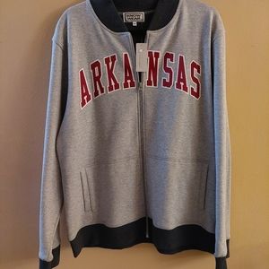Know Wear Arkansas University grey bomber zip-up sweatshirt . Size medium